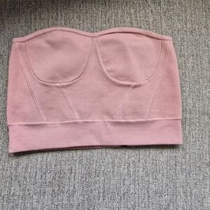 RtA Pink Strapless Bandeau Top